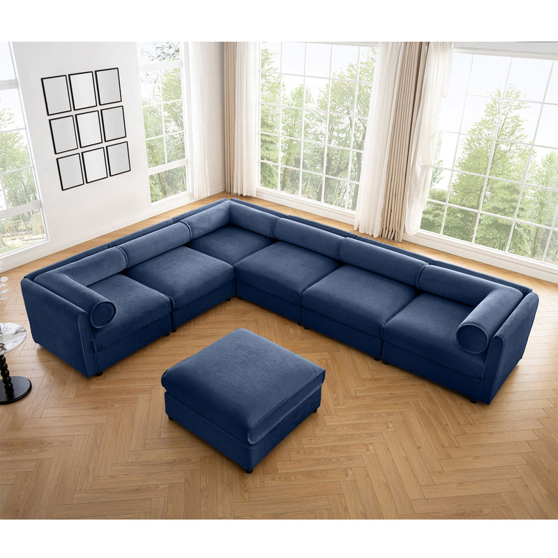 Contemporary Elegant Sofa With Storage And Ottoman