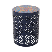 Load image into Gallery viewer, Airy - Outdoor Side Table With Lace Cut Design And Metal Frame
