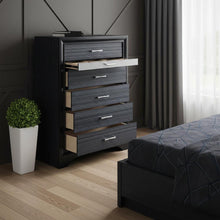 Load image into Gallery viewer, Solid Wood Six Drawer Chest - Black
