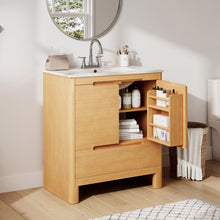 Load image into Gallery viewer, Softened Modern Bathroom Vanity With Sink

