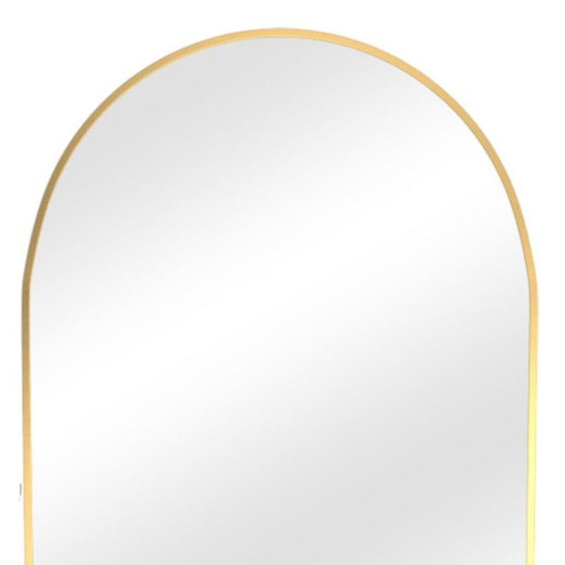 71" Metal Arch Leaning Framed Full Length Mirror - Gold