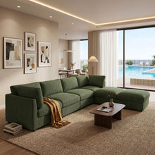 Load image into Gallery viewer, Reversible Modular Sectional With Custom Configuration And Premium Upholstery - Dark Green
