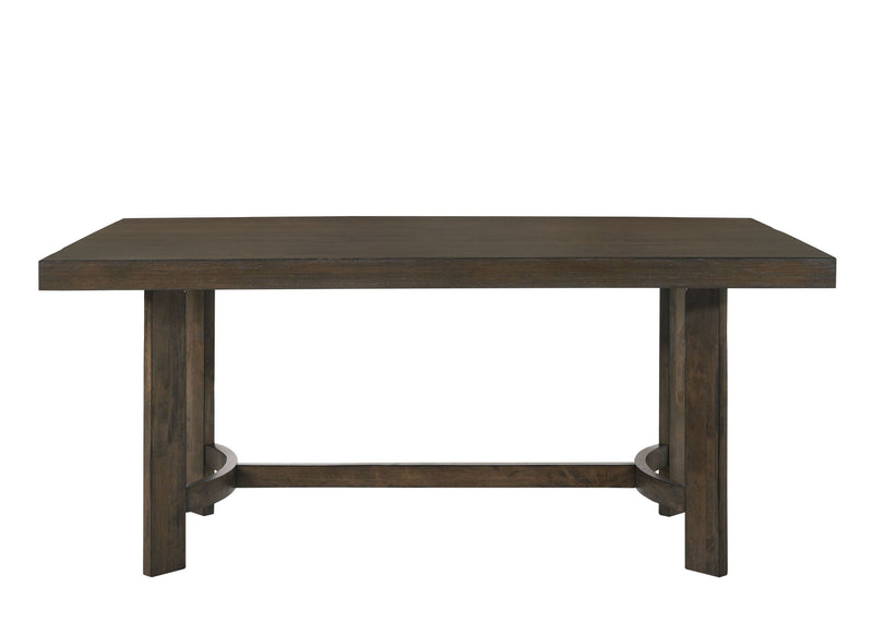 Wood Trestle Base Dining Table - Espresso