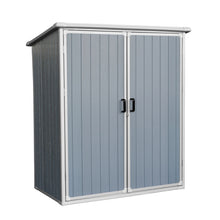 Load image into Gallery viewer, Outdoor Storage Shed Waterproof Resin Cabinet With Lockable Doors For Bikes And Patio Furniture - Gray
