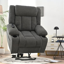 Load image into Gallery viewer, Power Lift Recliner Chair With Extended Footrest, Remote Control, Cup Holders, And Side Pockets
