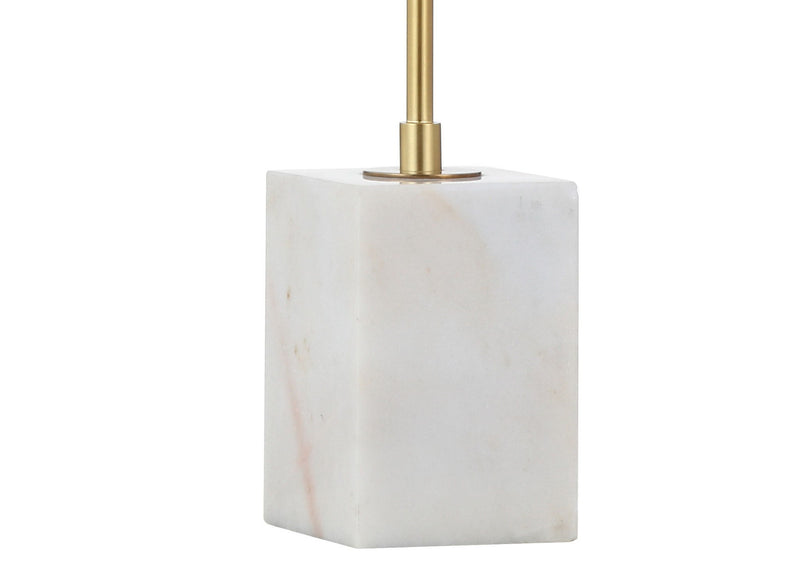 Arched Lamp With Novelty Shade - White / Brass