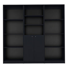 Load image into Gallery viewer, Five Tier Bookcase With Two doors (546345) - Black
