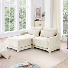 Load image into Gallery viewer, Stylish Sofa With Ottoman And Lumbar Pillows, Ergonomic Design
