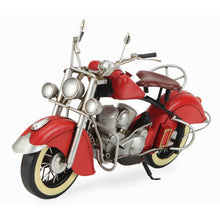 Load image into Gallery viewer, Hand Painted Model Motorcycle Tabletop Sculpture - Red / Silver
