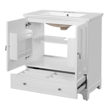 Load image into Gallery viewer, Bathroom Vanity With Sink, Cabinet With Adjustable Shelf And Drawer Divider
