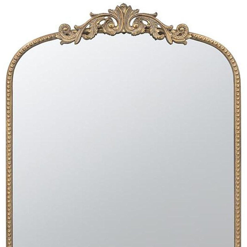 42" Arch Iron Framed Accent Mirror - Gold