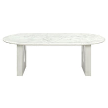 Load image into Gallery viewer, Zayn - Dining Table - White Natrual Marble Top &amp; White
