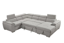 Load image into Gallery viewer, 125&quot; Modern U Shaped 7-seat Sectional Sofa Couch with Adjustable Headrest, Sofa Bed with Storage Chaise-Pull Out Couch Bed for Living Room ,Beige
