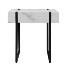 Load image into Gallery viewer, Manufactured Wood And Iron Square End Table - White
