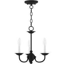 Load image into Gallery viewer, 14" Three Light Dimmable Chandelier With Shades - Black

