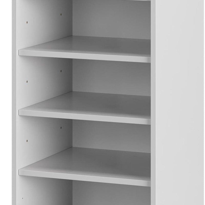 Ten Pair Solid Woodshoe Storage Cabinet (752041) - White