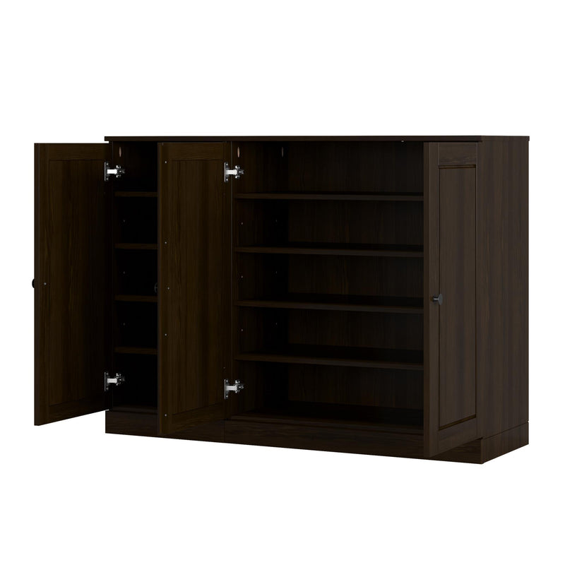 Solid Woodshoe Storage Cabinet (755974) - Espresso