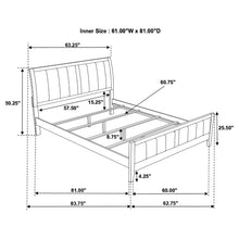 Load image into Gallery viewer, Queen Panel Bed With Upholstered Headboard And Footboard - Brown
