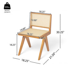 Load image into Gallery viewer, Chandigarh Dining Room Chairs With Natural Rattan (Set of 2)
