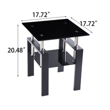 Load image into Gallery viewer, Tempered Glass Table With Storage
