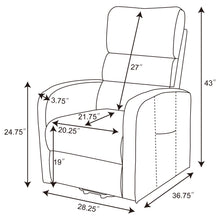 Load image into Gallery viewer, Royston - Upholstered Power Lift Recliner With Remote Comfort - Black

