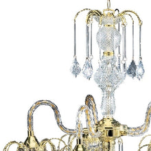 Load image into Gallery viewer, Two Tier Crystal And Hanging Chandelier Light - Clear / Gold
