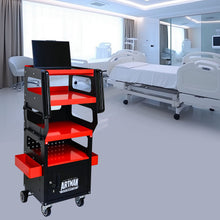 Load image into Gallery viewer, 4 Level Multi Purpose Trolley For Diagnostics - Black / Red
