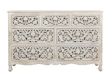 Load image into Gallery viewer, Solid Wood Seven Drawer Dresser - Beige
