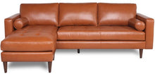 Load image into Gallery viewer, Mid-Century Tufted Sectional With Reversible Chaise
