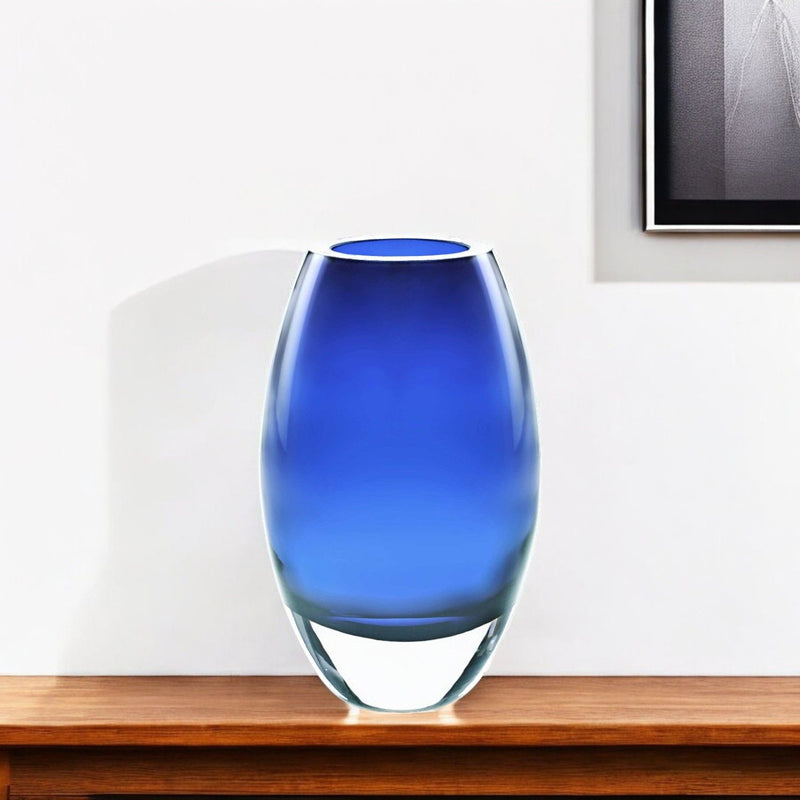 Oval Free Table Vase - Blue