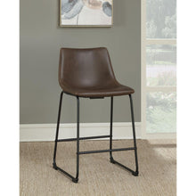 Load image into Gallery viewer, Armless Counter Height Stools (Set of 2) - Brown
