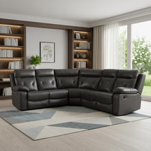 Load image into Gallery viewer, Polyester Blend Reclining U Shaped Three Piece Corner Sectional - Dark Gray
