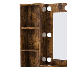 Load image into Gallery viewer, Wood Mirrored Three Drawer Vanity Table Lights - Brown
