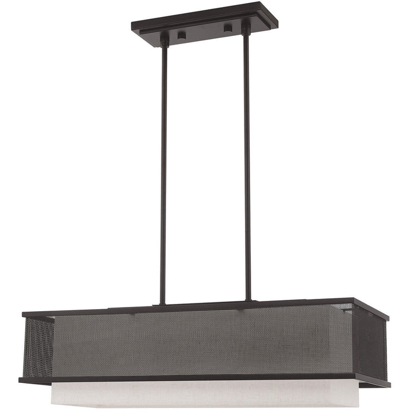 17" 3-Light Dimmable Chandelier With Shades - Bronze