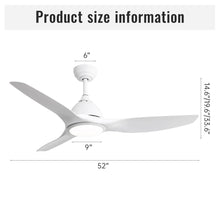 Load image into Gallery viewer, Modern Ceiling Fan With 22W Led Light, 3 ABS Fan Blades Dc Motor Ceiling Fan For Bedroom Living Room
