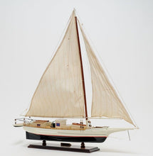 Load image into Gallery viewer, Hand Painted Model Boat Tabletop Sculpture (402001) - Black / White
