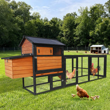 Load image into Gallery viewer, Chicken Coop, Large Outdoor Hen House With Run And Nesting Box Poultry Cage
