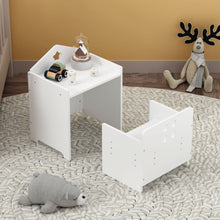 Load image into Gallery viewer, Montessori Weaning Table And Chair Set, Toddler Table With Adjustable Height - White
