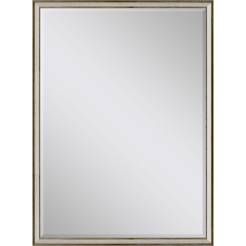 38" Wood Accent Mirror - Silver
