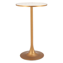 Load image into Gallery viewer, Faux Terrazzo Rounded Bar Table - Beige / Gold
