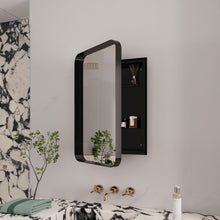 Load image into Gallery viewer, Recessed Metal Framed Medicine Cabinet With Mirror And Adjustable Shelves Wall Mirror With Storage For Bathroom

