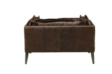 Load image into Gallery viewer, Top Grain Leather And Black Chair And A Half 47" - Distress Chocolate
