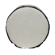 Load image into Gallery viewer, Jute Round Abstract Ottoman - Beige / Brown
