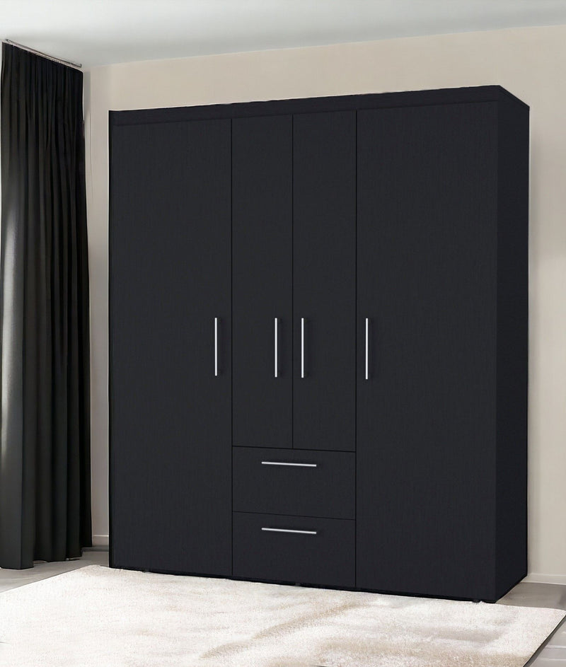 Two Drawer Combo Dresser - Black