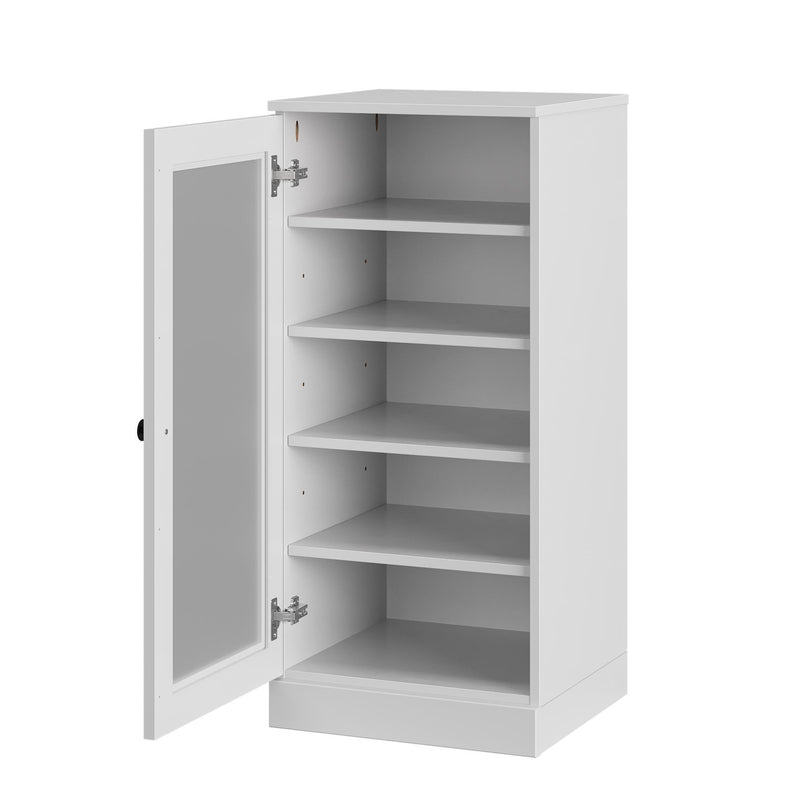 Ten Pair Solid Woodshoe Storage Cabinet (752259) - White