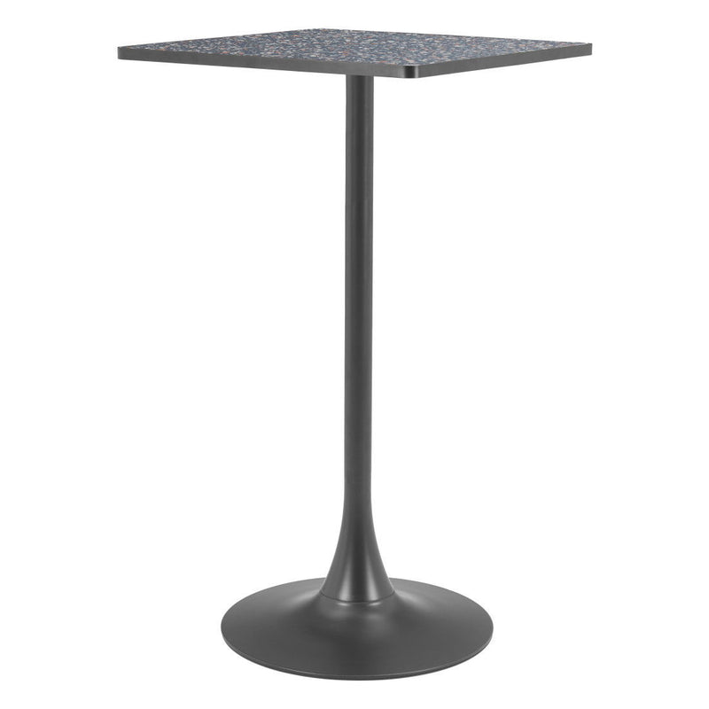 24" Wood Square Bar Table - Black