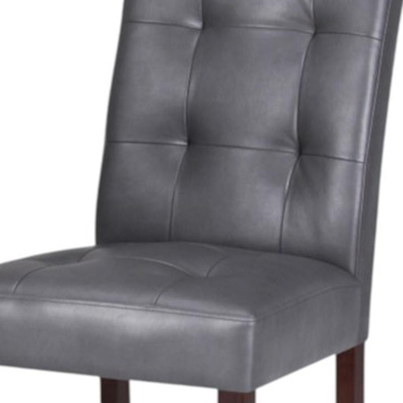 Dining Parsons Chairs Wood (Set of 2) - Brown / Gray