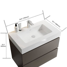Load image into Gallery viewer, Alice - Bathroom Vanity With Sink, Large Storage Wall Mounted Floating Bathroom Vanity For Modern Bathroom, One-Piece Sink Basin Without Drain And Faucet
