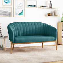 Load image into Gallery viewer, Mid Century Modern Loveseat With Channel Stitched Backrest
