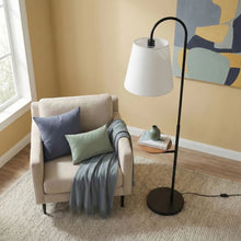 Load image into Gallery viewer, Seoul - Floor Lamp With Rotary Switch Wood Table Base - Black / White
